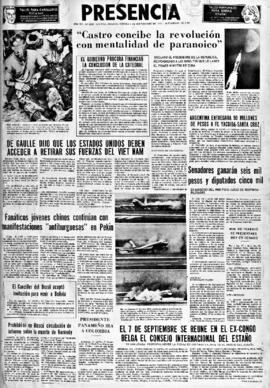 Presencia, edición del 1 de septiembre de 1966