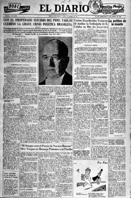 El Diario, edición del 25 de agosto de 1954