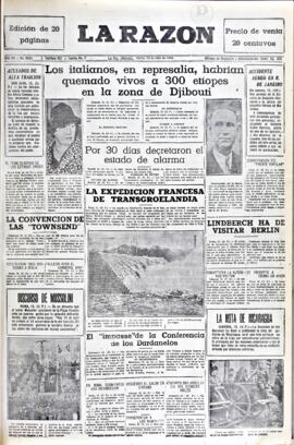 La Razón, edición del 16 de julio de 1936