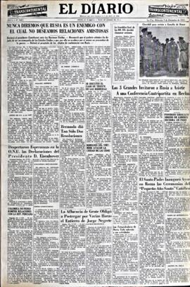El Diario, edición del 9 de diciembre de 1953