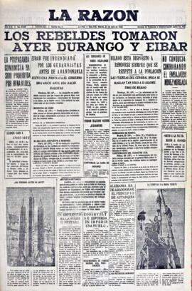 La Razón , edición del 27 de abril de 1937
