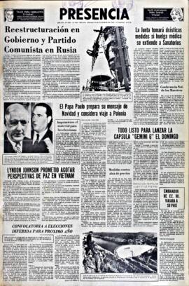 Presencia, edición del 10 de diciembre de 1965
