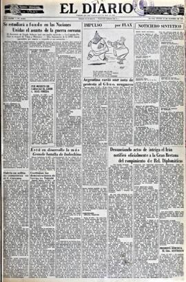 El Diario, edición del 23 de octubre de 1952