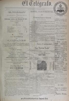 El Telegrafo, edición del 28 de agosto de 1894