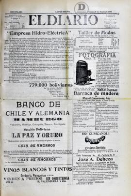 El Diario, edición del 27 de octubre de 1905