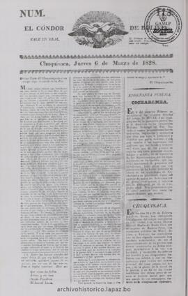 El Condor de Bolivia, edición del 6 de marzo de 1828
