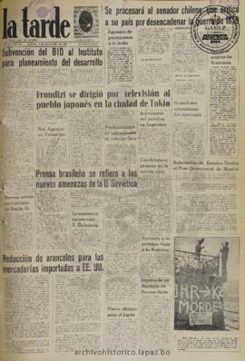 La Tarde, edición del 14 de diciembre de 1961