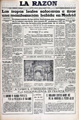 La Razón , edición del 14 de marzo de 1937