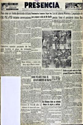 Presencia, edición del 10 de junio de 1964