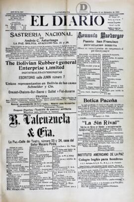 El Diario, edición del 12 de diciembre de 1906