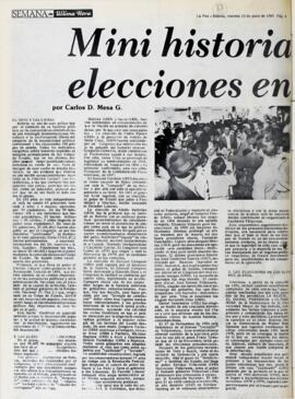 MINI HISTORIA DE LAS ELECCIONES EN BOLIVIA POR CARLOS D. MESA GISBERT. (1980, 13 de junio). Ultima Hora [La Paz, Bolivia], p. 4,5,8.
