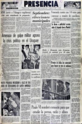 Presencia, edición del 13 de junio de 1964