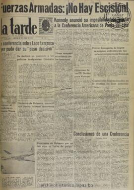 La Tarde, edición del 20 de julio de 1961