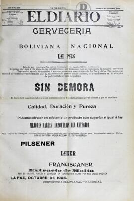 El Diario, edición del 9 de diciembre de 1905