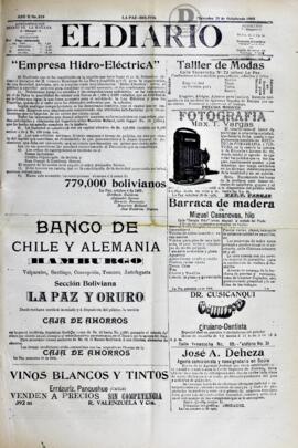El Diario, edición del 25 de octubre de 1905