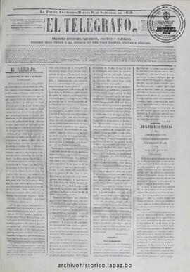 El Telegrafo, edición del 6 de septiembre de 1859