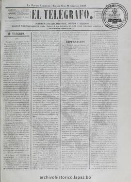El Telegrafo, edición del 8 de octubre de 1859