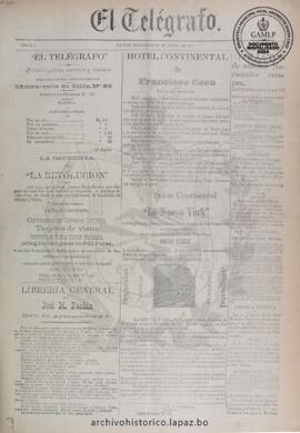 El Telegrafo, edición del 16 de enero de 1895