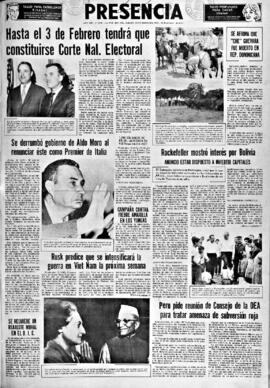 Presencia, edición del 22 de enero de 1966