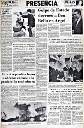 Presencia, edición del 20 de junio de 1965