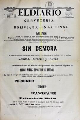 El Diario, edición del 12 de enero de  1906
