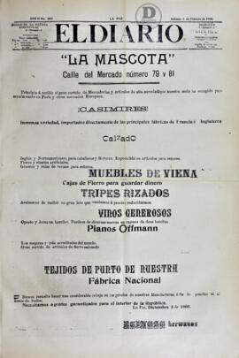 El Diario, edición del 3 de febrero de  1906