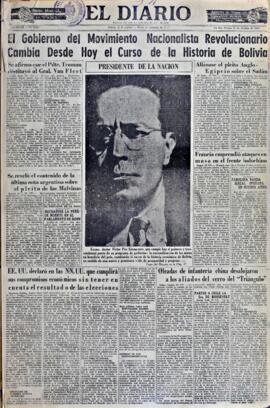 El Diario, edición del 31 de octubre de 1952