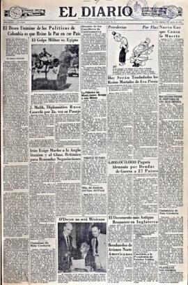 El Diario, edición del 9 de agosto de 1952