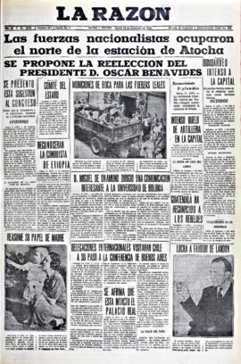 La Razón, edición del 12 de noviembre de 1936