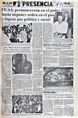 La Razón, edición del 9 de mayo de 1965