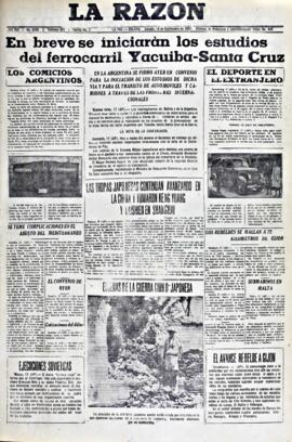 La Razón, edición del 18 de septiembre de 1937