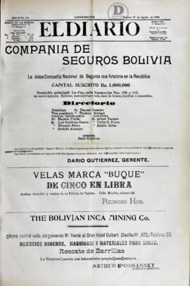 El Diario, edición del 17 de agosto de 1906