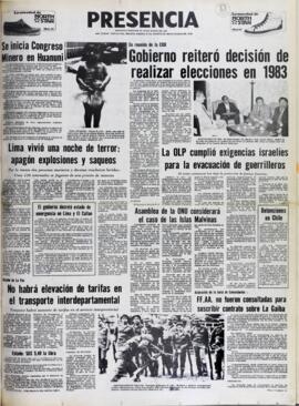 ACLARACIÓN DE LA JUNTA DE COMANDANTES. FF.AA. NO FUERON CONSULTADAS PARA SUSCRIBIR CONTRATO SOBRE LA GAIBA. (1982, 21 de agosto). Presencia [La Paz, Bolivia], p. 1.