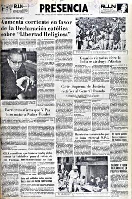 Presencia, edición del 17 de septiembre de 1965