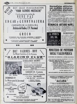 NORMALISTAS ADVIERTEN CON MEDIDAS ENÉRGICAS SI CONTINÚAN ATENTADOS. (1971, 27 de agosto). Hoy [La Paz, Bolivia], p. 6.
