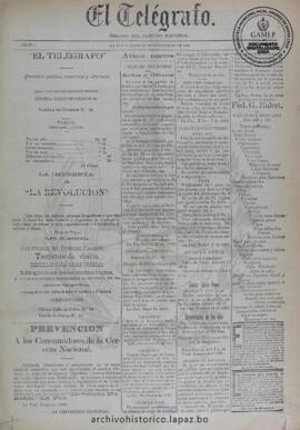 El Telegrafo, edición del 28 de noviembre de 1896