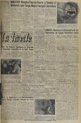 La Tarde, edición del 13 de febrero de 1960