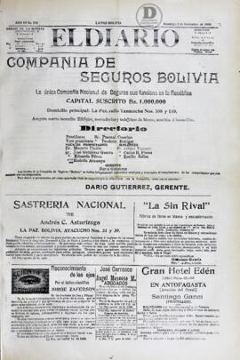 El Diario, edición del 2 de septiembre de 1906
