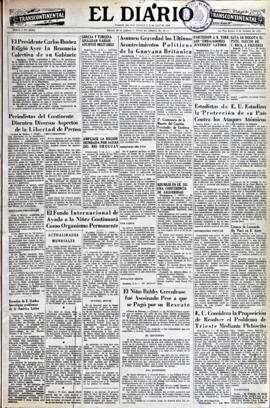 El Diario, edición del 8 de octubre de 1953