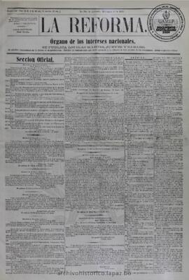La Reforma, edición del 6 de diciembre de 1873
