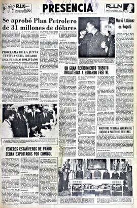 Presencia, edición del 14 de julio de 1965