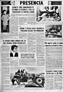 Presencia, edición del 20 de enero de 1966