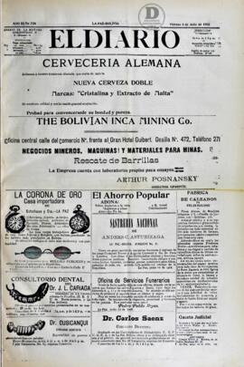 El Diario, edición del 6 de julio de 1906