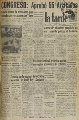 La Tarde, edición del 27 de julio de 1961