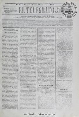 El Telegrafo, edición del 30 de agosto de 1859
