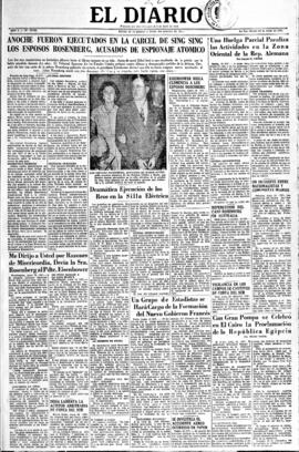 El Diario, edición del 20 de junio de 1953