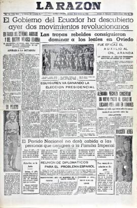 La Razón, edición del 18 de octubre de 1936