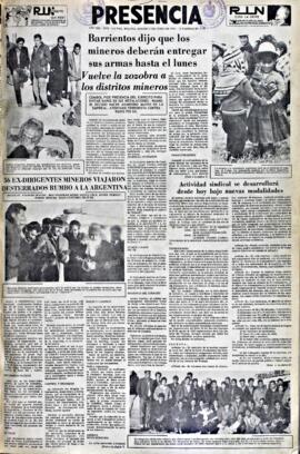 Presencia, edición del 5 de junio de 1965