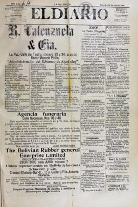 El Diario, edición del 26 de julio de 1905