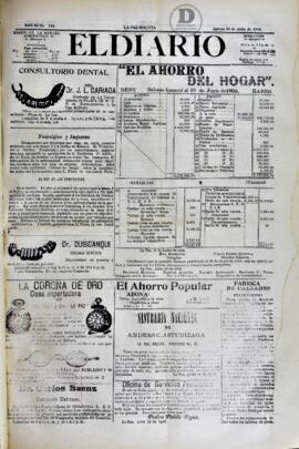 El Diario, edición del 26 de julio de 1906